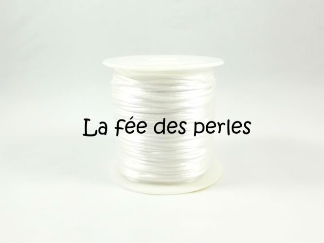Fil en satin blanc 1 mm