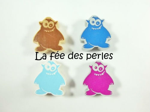 Perle en bois monstre