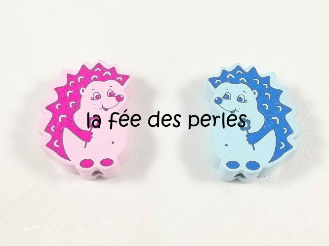 Perle en bois h&eacute;risson