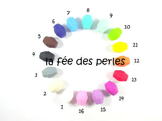 Perles en silicone olive diamant