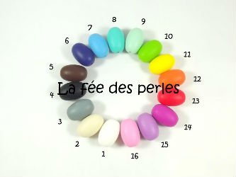 Perles en silicone olive