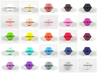 Perles en silicone hexagone