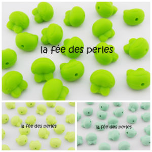 Perles en silicone grenouille 3D
