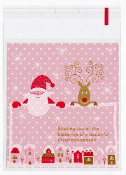 Sachet plastifié Père Noël & Rudolph
