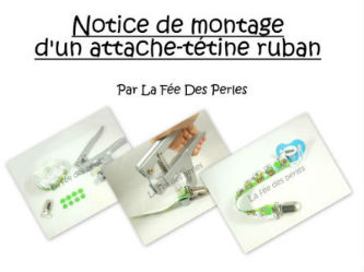 Tutoriel attache-tétine avec ruban